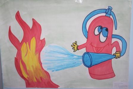 Провели конкурс рисунков на пожарную тематику